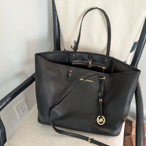 Michael Kors black tote bag (straps need repair)